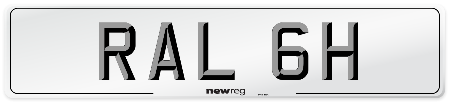 RAL 6H Number Plate from New Reg